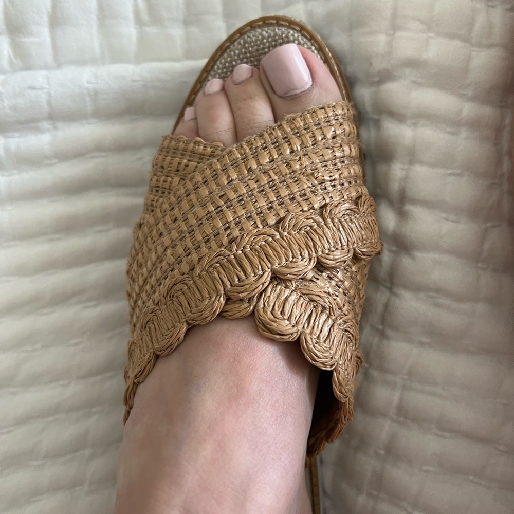 Raye Platform Slides Wedge Sandals In Natural Res… - image 5